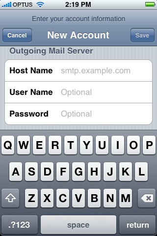 Setting up mail on your iPhone, iPhone 3G or iPhone 3G S