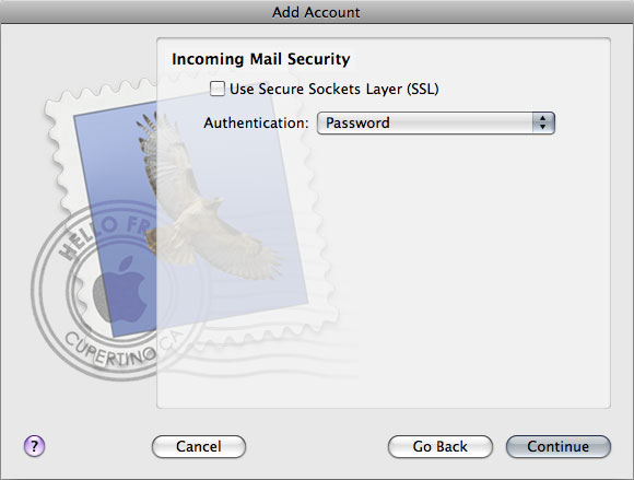 Setting up mac mail