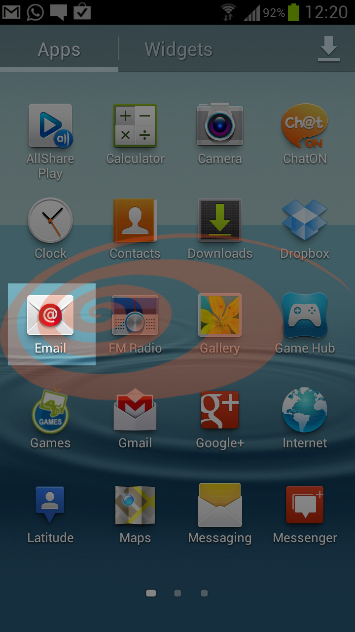 Setting up your Samsung Galaxy to download your email