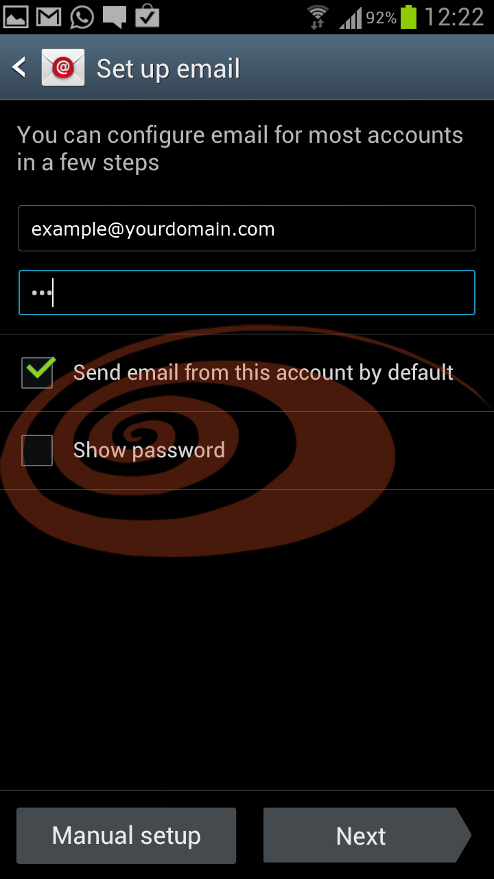 Setting up your Samsung Galaxy to download your email