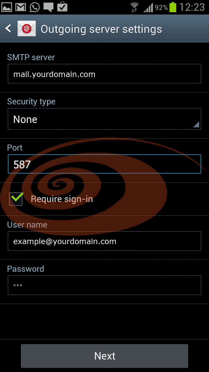 Setting up your Samsung Galaxy to download your email